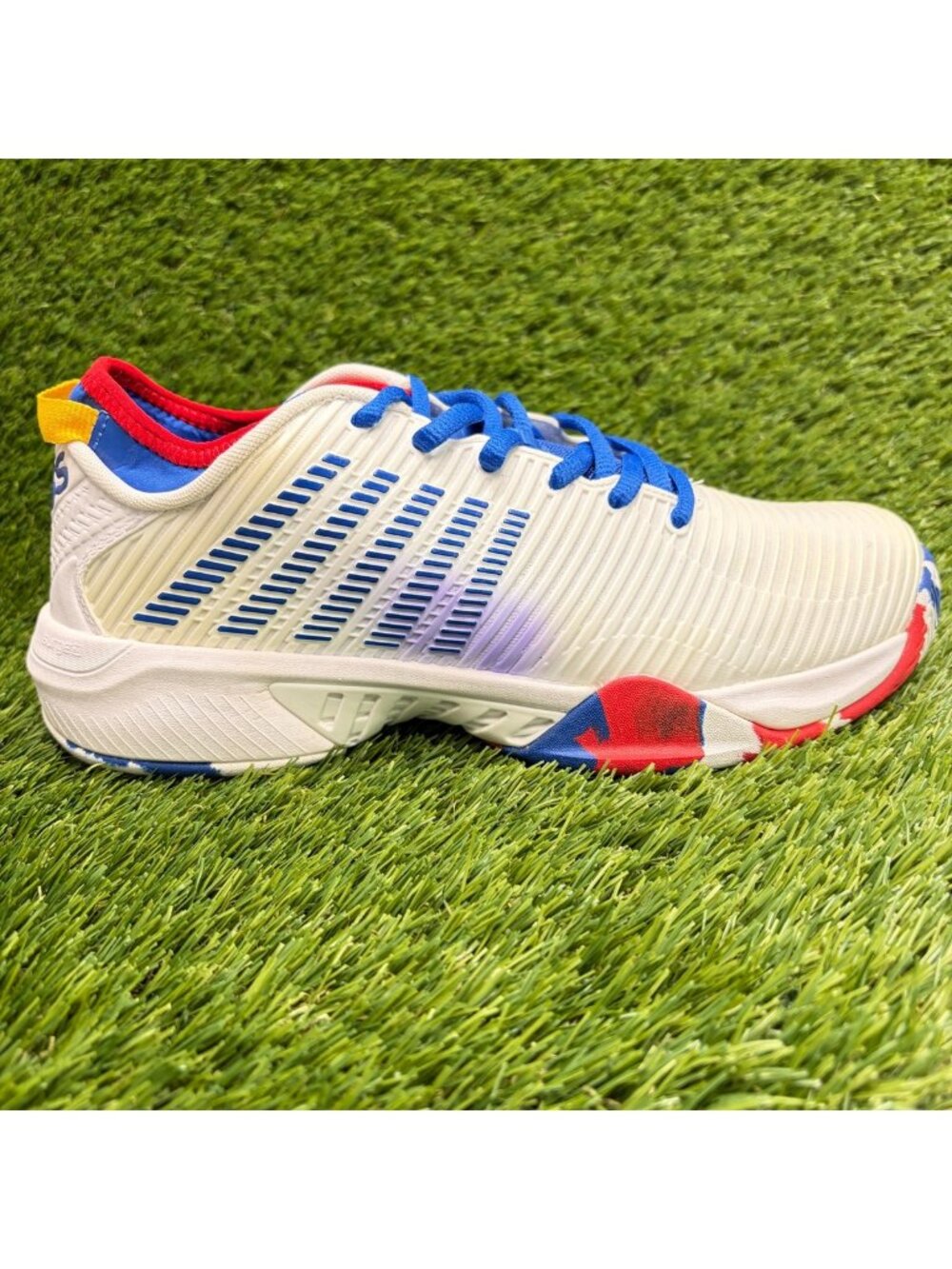 K-Swiss Hypercourt Supreme Mens Size 8.5 White Blue Athletic Tennis Shoes Sneake